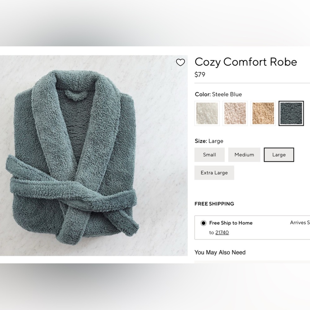 Pottery Barn Comfy Cozy Robe - Picture 6 of 6